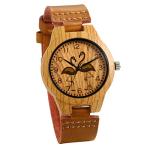 Flamingo Pattern Wood-Like Quartz Watch for Women