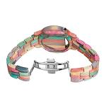 Colorful Bamboo Triangular Watch for Men and Women