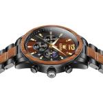 OLEVS Men’s Luxury Wood Analog Watch