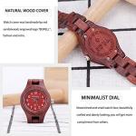 BEWELL Women's Lightweight Wooden Dress Watch
