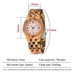 Realpoo Women's Light Wooden Quartz Watch