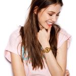 Flamingo Pattern Wood-Like Quartz Watch for Women