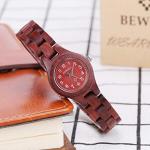 BEWELL Women's Lightweight Wooden Dress Watch