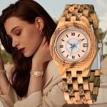 Realpoo Women's Light Wooden Quartz Watch