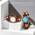 RORIOS Women's Blue Wooden Quartz Watch