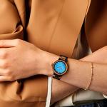 RORIOS Women's Blue Wooden Quartz Watch