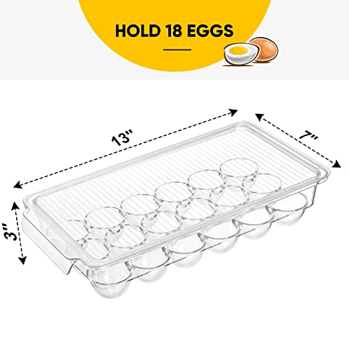 Stackable Egg Holder for Refrigerator - 2 Pack
