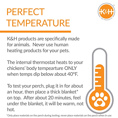 K&H Thermo-Chicken Perch - Warming Chicken Heater