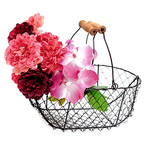 10" Oval Wire Basket - Vintage Style - Trademark Innovations