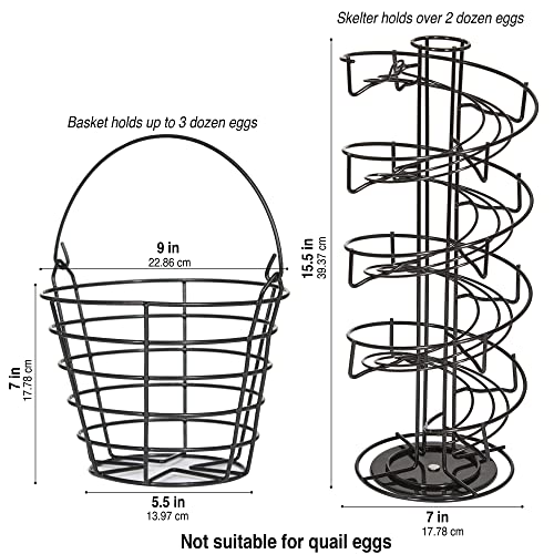Rotating Spiral Egg Rack with Matching Basket