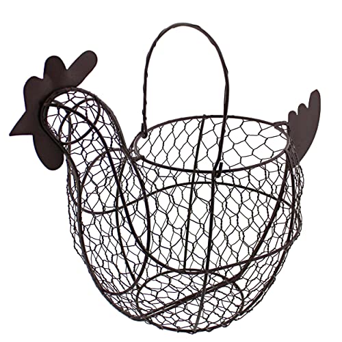 Brown Wire Chicken Egg Holder Basket