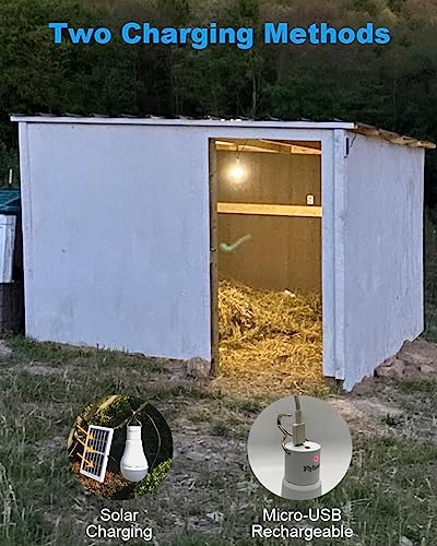 Portable Solar Light Bulbs for Chicken Coop