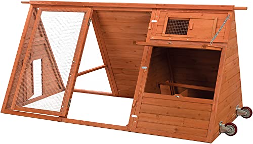 TRIXIE Mobile Chicken Coop with Run, 2 Boxes