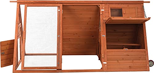 TRIXIE Mobile Chicken Coop with Run, 2 Boxes