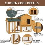 66" Wood Chicken Coop, Indoor/Outdoor, 2-4 Chickens