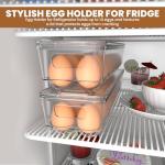 Egg Storage Tray with Lid and Handle - Pack of 2