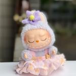 For 17cm Labubu Doll Outfit Wrinkled Skirt Flower Hairpin Set Fisherman Hat Labubu Clothes Ropa Labubu