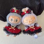 Labubu Plush Pendant Bow Dress Cute Accessory
