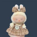 Adorable 17cm Labubu Doll Retro Skirt Set