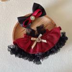 Labubu Plush Pendant Bow Dress Cute Accessory