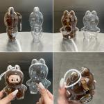 NEW Transparent Protective Case For LABUBU 4 PIN FOR LOVE Series Vinyl Plush Doll Dust Cover Storage Box For LABUBU Accessories