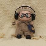 DIY accessories for labubu V1 V2 shoes without lenses glasses stylish plastic headphone set plush doll decoration birthday gift