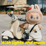 Doll Mini Electric Motorcycle Children's Toy for labubu toy motor for doll (no doll)