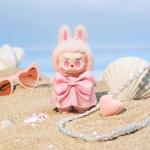 Original POPMART labubu limited edition MOKOKO plush party, summer vinyl pendant hanging card Key chain model gift