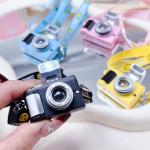 17cm Labubu Flash Camera Cotton Doll Decorative Camera Bag Doll Accessories