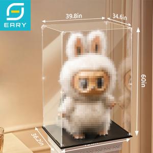 Clear Acrylic Display Case for Labubu Dolls