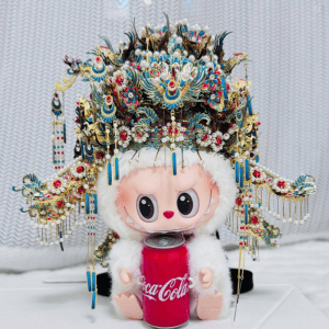 P0ink Dai Phoenix Crown Handmade Headpiece Labubu Accessory