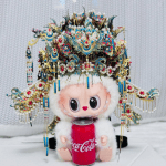 P0ink Dai Phoenix Crown Handmade Headpiece Labubu Accessory