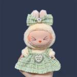 17cm Labubu Plush Doll Skirt Set for DIY