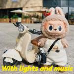 Labubu Doll Mini Electric Motorcycle with Lights and Music