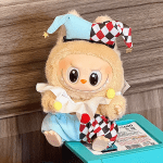 Mini Doll Clothes for Labubu V1 V2 - Striped Overalls