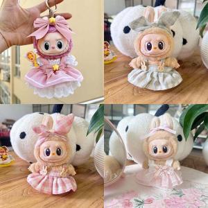 Labubu Mini Plush Doll Outfit Party Accessories Set