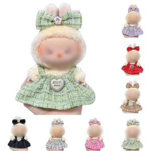 Adorable 17cm Labubu Doll Retro Skirt Set