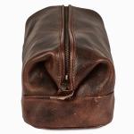Men's Genuine Leather Dopp Kit - Rustic Brown