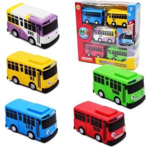 NIEEKRUN Mini Bus & Car Set for Toddlers