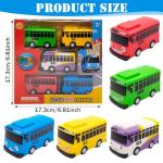 Luxury 5-Piece Friction Bus Toy Set