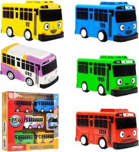 Luxury Pull-Back School Bus Toy Set - 5PCS