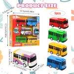 Colorful Die-Cast Toy School Bus Set 5pcs