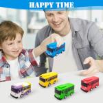 Luxury 5-Piece Friction Bus Toy Set