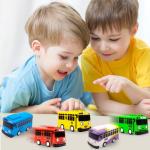 Luxury 5-Piece Friction Bus Toy Set