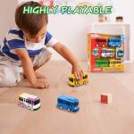 Colorful Die-Cast Toy School Bus Set 5pcs