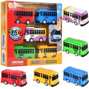 Luxury Friction-Powered Bus Toy Truck Set