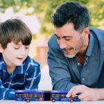 Pull-Back City Bus Toy with Lights & Sounds