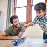 Pull-Back City Bus Toy with Lights & Sounds