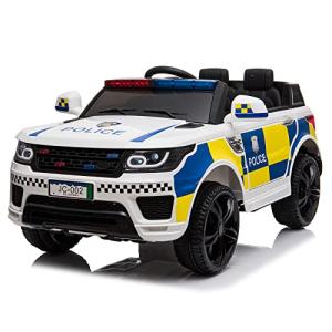 Luxury Electric Police Car for Kids Ages 3-6