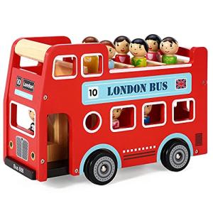 Double Decker London Bus Toy with Figurines